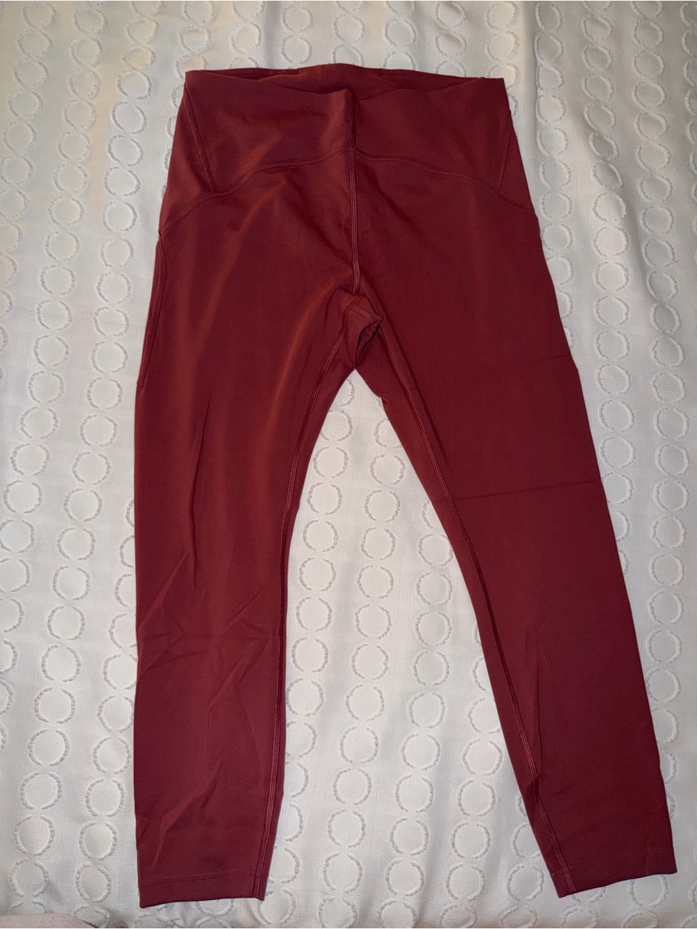 Lululemon burgundy leggings — size 12